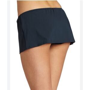 ☀️Calvin Klein Swimwear Pull On Low Rise Micro Skirt Black Women's Size XL NWT